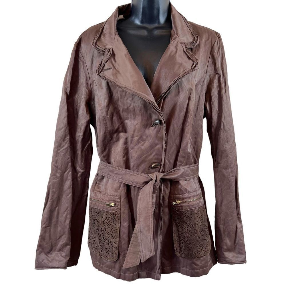Visconf Italian Belted Short Trench Coat